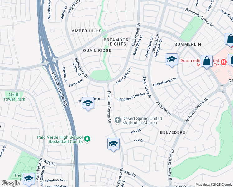 map of restaurants, bars, coffee shops, grocery stores, and more near 429 Bloomingdale Court in Las Vegas