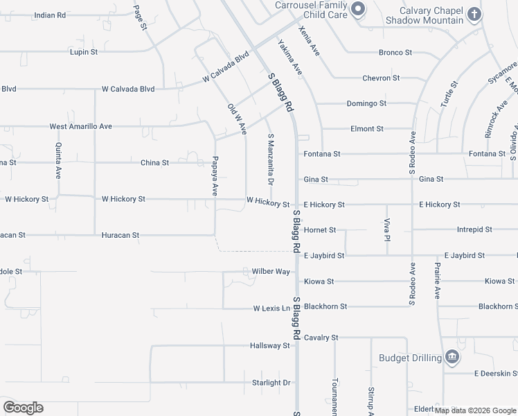 map of restaurants, bars, coffee shops, grocery stores, and more near 131 West Hickory Street in Pahrump