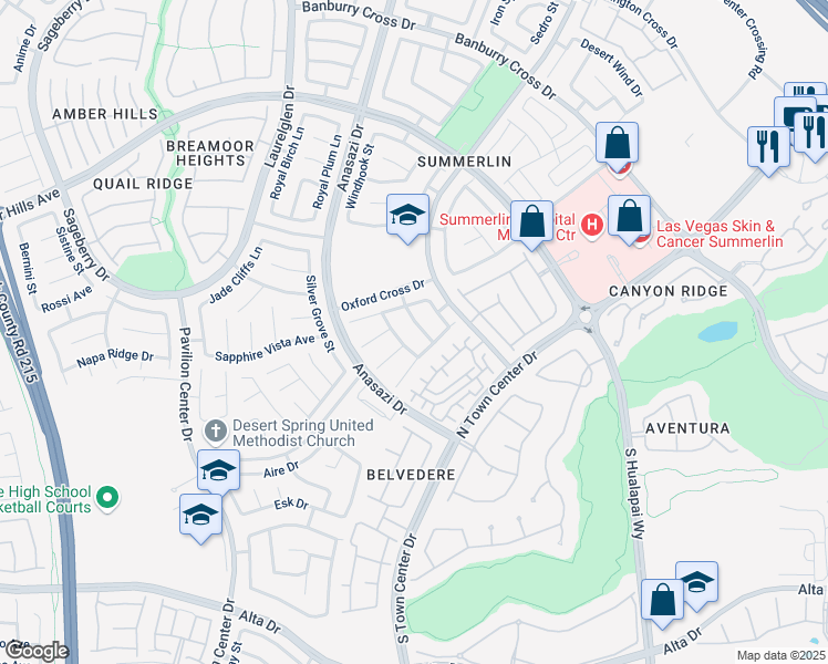 map of restaurants, bars, coffee shops, grocery stores, and more near 417 Carlton Kay Place in Las Vegas