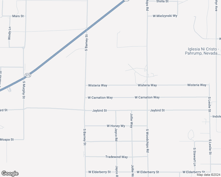map of restaurants, bars, coffee shops, grocery stores, and more near 2801 Wisteria Way in Pahrump