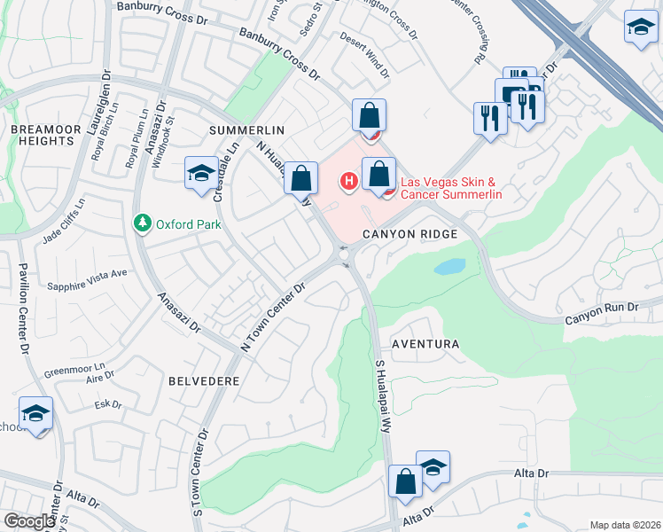 map of restaurants, bars, coffee shops, grocery stores, and more near in Las Vegas