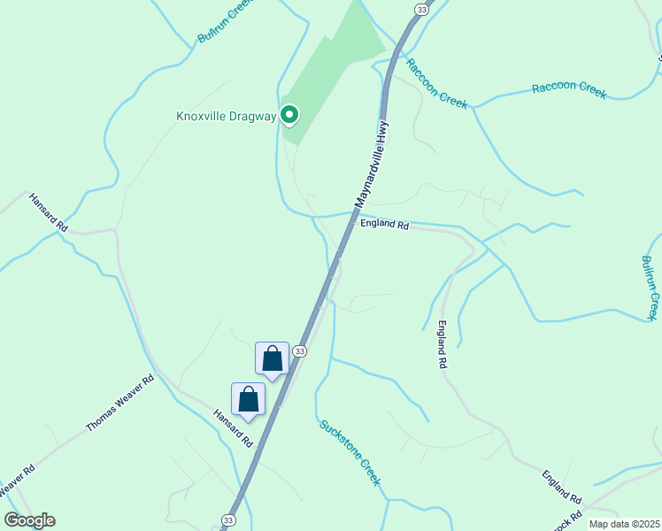 map of restaurants, bars, coffee shops, grocery stores, and more near 115 Jogging Street in Maynardville