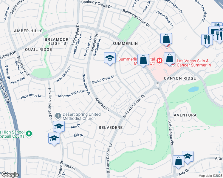 map of restaurants, bars, coffee shops, grocery stores, and more near 417 Carlton Kay Place in Las Vegas