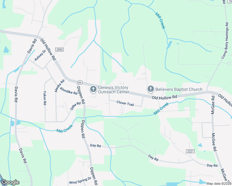 map of restaurants, bars, coffee shops, grocery stores, and more near 1952 Old Hollow Road in Walkertown