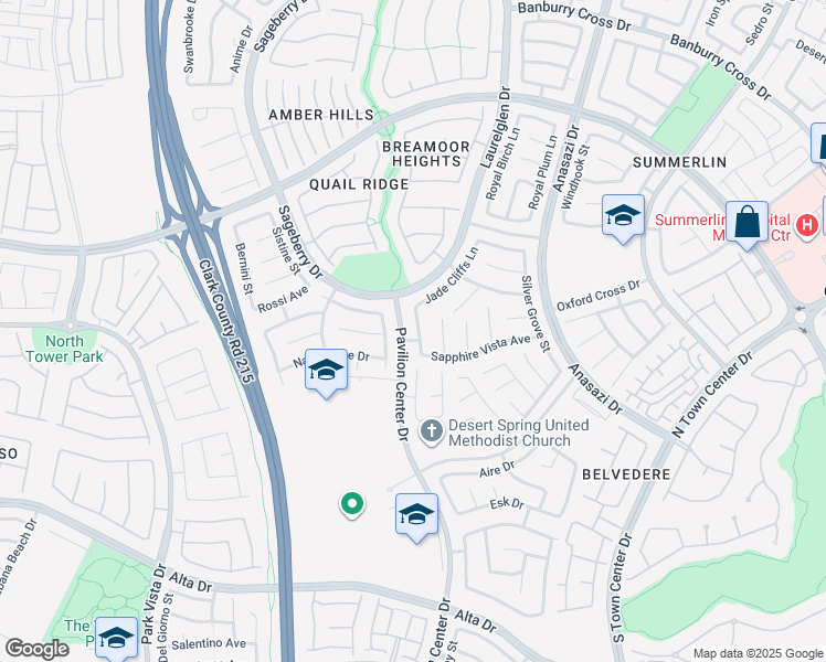 map of restaurants, bars, coffee shops, grocery stores, and more near 416 Winery Ridge Street in Las Vegas