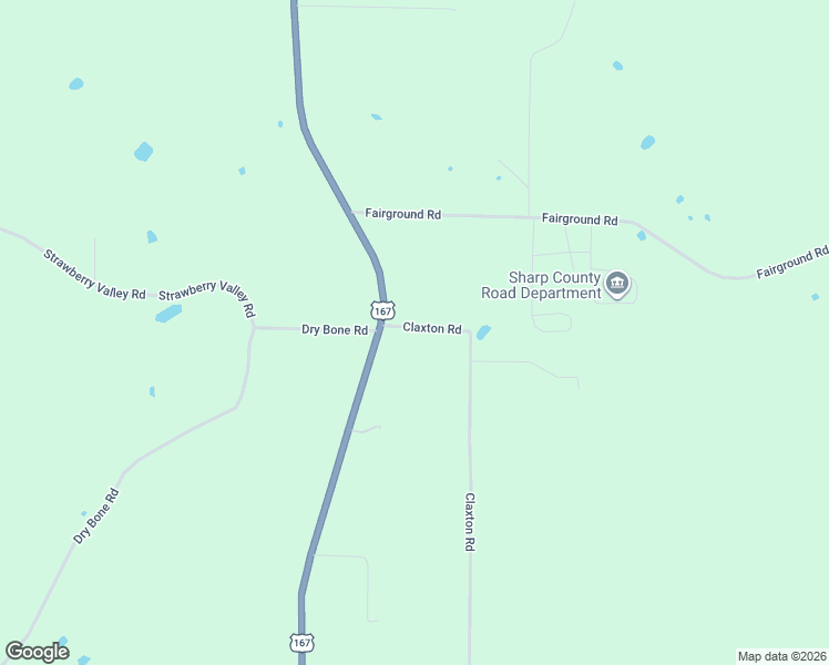 map of restaurants, bars, coffee shops, grocery stores, and more near 207 Claxton Road in Ash Flat