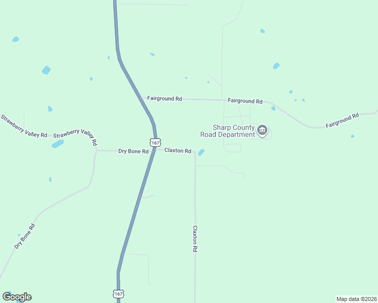 map of restaurants, bars, coffee shops, grocery stores, and more near 44 Claxton Road in Ash Flat