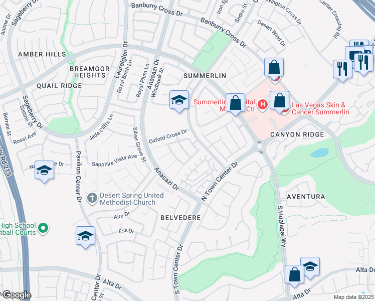 map of restaurants, bars, coffee shops, grocery stores, and more near 412 Carlton Kay Place in Las Vegas