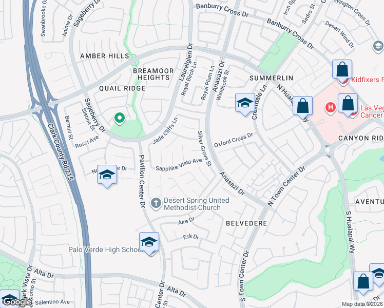 map of restaurants, bars, coffee shops, grocery stores, and more near 10673 Blue Nile Court in Las Vegas