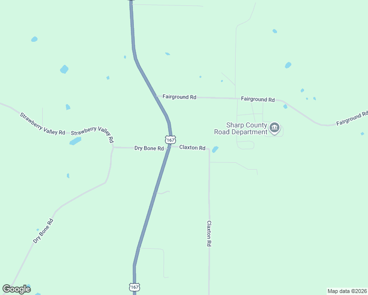 map of restaurants, bars, coffee shops, grocery stores, and more near 207 Claxton Road in Ash Flat