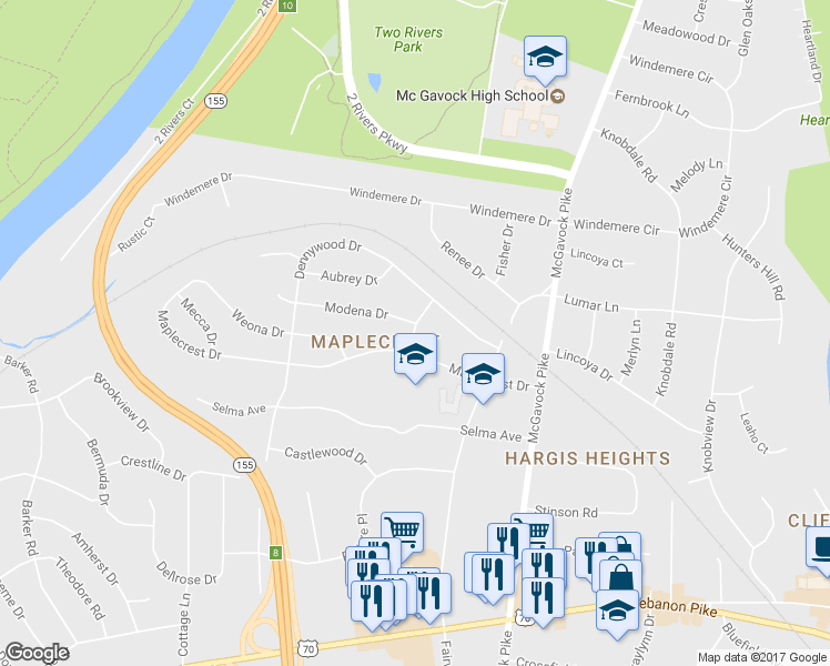 map of restaurants, bars, coffee shops, grocery stores, and more near 403A Smithwood Drive in Nashville