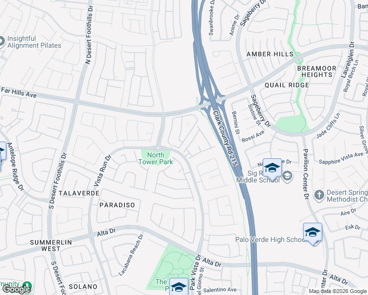 map of restaurants, bars, coffee shops, grocery stores, and more near 11284 Emerald Pine Lane in Las Vegas
