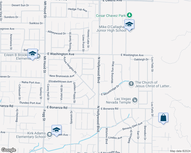 map of restaurants, bars, coffee shops, grocery stores, and more near 1058 Pearl Peak Street in Las Vegas