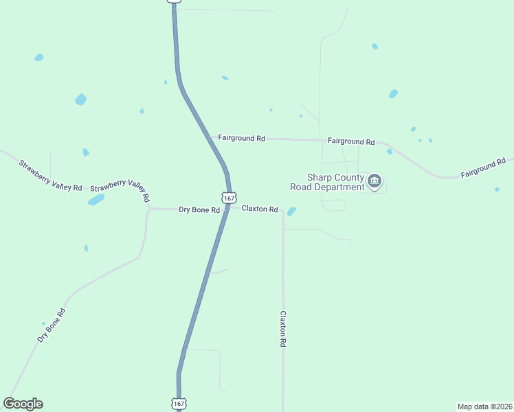 map of restaurants, bars, coffee shops, grocery stores, and more near 207 Claxton Road in Ash Flat