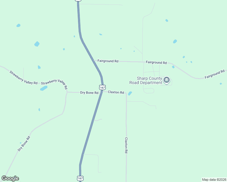 map of restaurants, bars, coffee shops, grocery stores, and more near 207 Claxton Road in Ash Flat