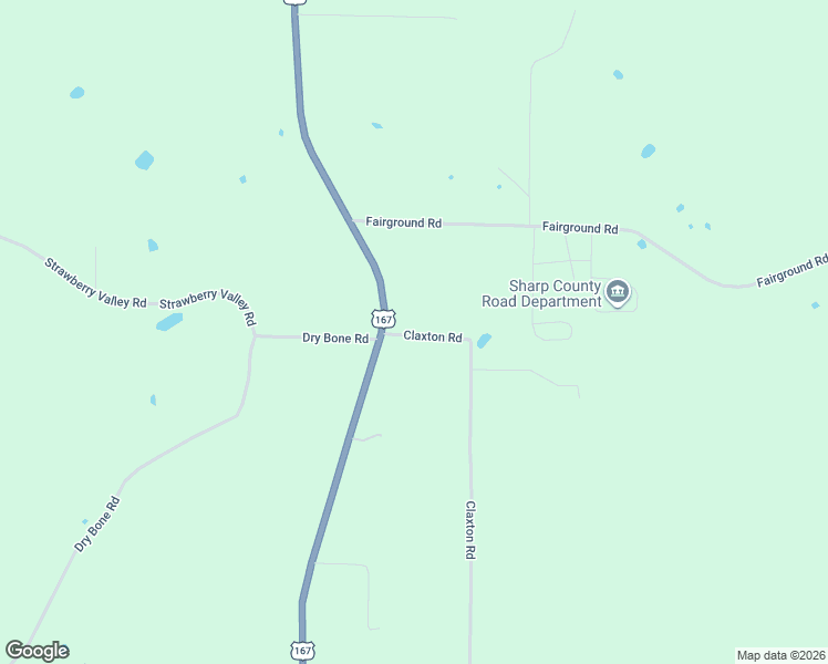 map of restaurants, bars, coffee shops, grocery stores, and more near 207 Claxton Road in Ash Flat