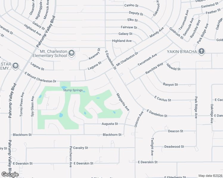 map of restaurants, bars, coffee shops, grocery stores, and more near 2810 Margarita Avenue in Pahrump