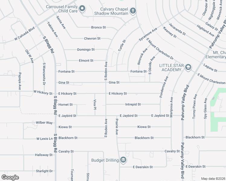 map of restaurants, bars, coffee shops, grocery stores, and more near 440 E Hickory St in Pahrump
