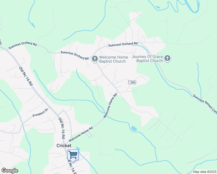 map of restaurants, bars, coffee shops, grocery stores, and more near 376 Welcome Home Ch Road in North Wilkesboro