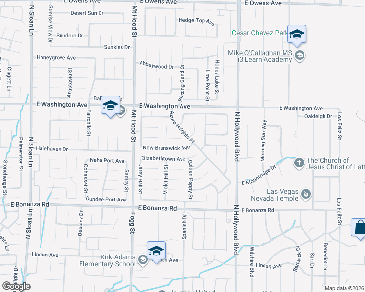 map of restaurants, bars, coffee shops, grocery stores, and more near 6488 New Brunswick Avenue in Las Vegas