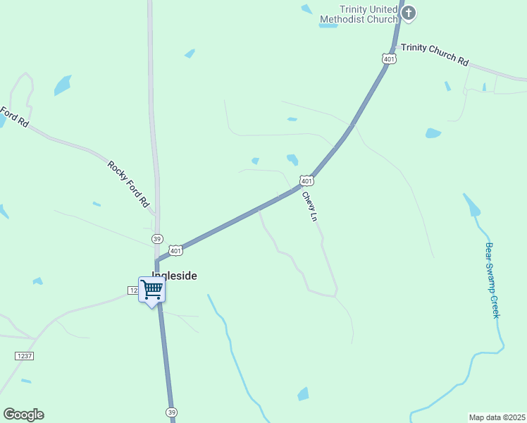 map of restaurants, bars, coffee shops, grocery stores, and more near 3866 401 Highway in Centerville