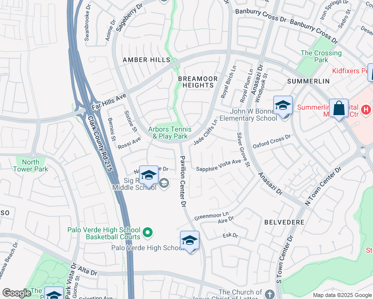 map of restaurants, bars, coffee shops, grocery stores, and more near 437 Emerald Heights Street in Las Vegas