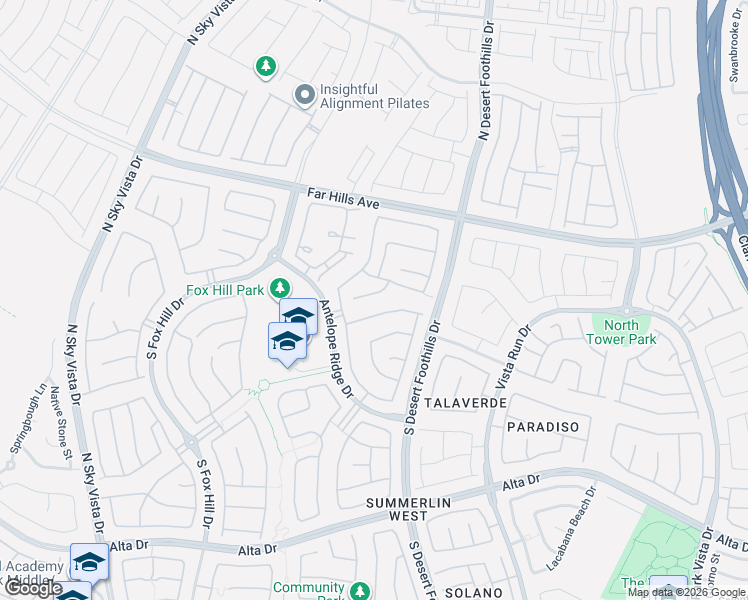 map of restaurants, bars, coffee shops, grocery stores, and more near 119 Colantonio Court in Las Vegas