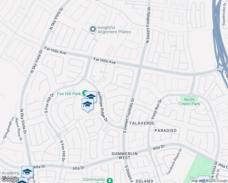map of restaurants, bars, coffee shops, grocery stores, and more near 131 Colantonio Court in Las Vegas