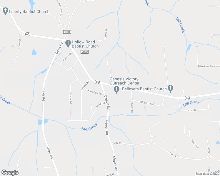 map of restaurants, bars, coffee shops, grocery stores, and more near 1870 Old Hollow Road in Walkertown