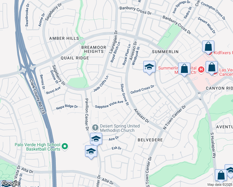 map of restaurants, bars, coffee shops, grocery stores, and more near 10672 Blue Nile Court in Las Vegas