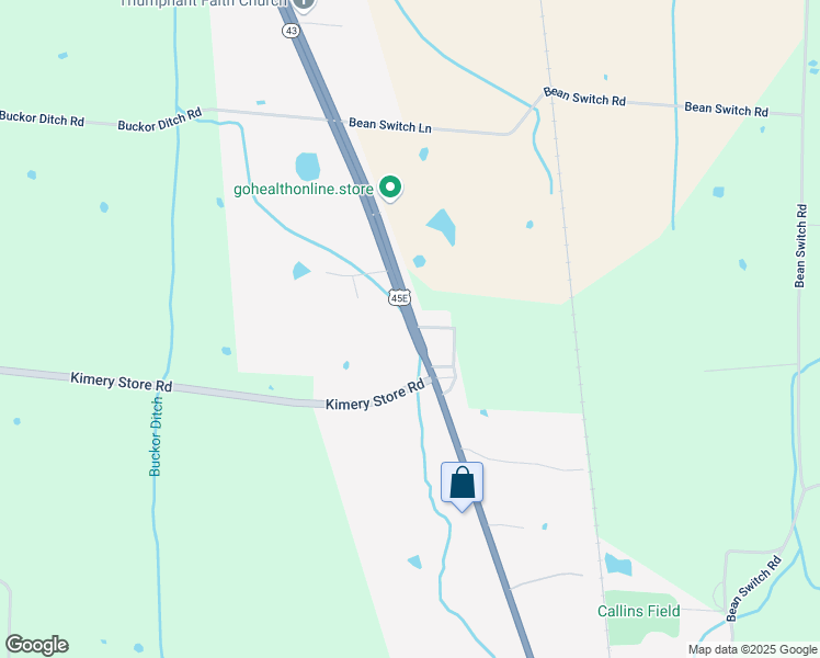 map of restaurants, bars, coffee shops, grocery stores, and more near 3235 North Meridian Street in Greenfield
