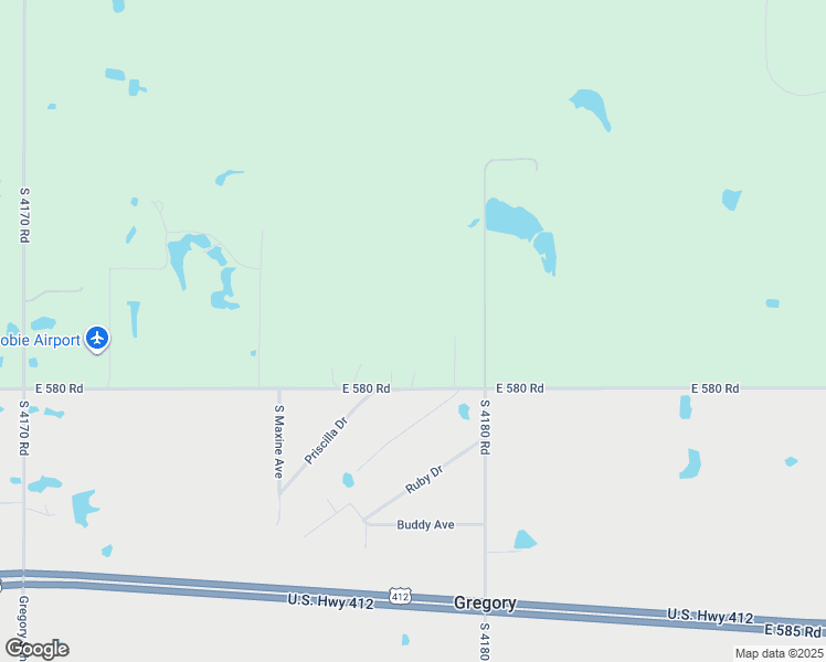 map of restaurants, bars, coffee shops, grocery stores, and more near 14805 East 580 Road in Inola