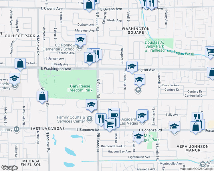 map of restaurants, bars, coffee shops, grocery stores, and more near 816 Mantis Way in Las Vegas