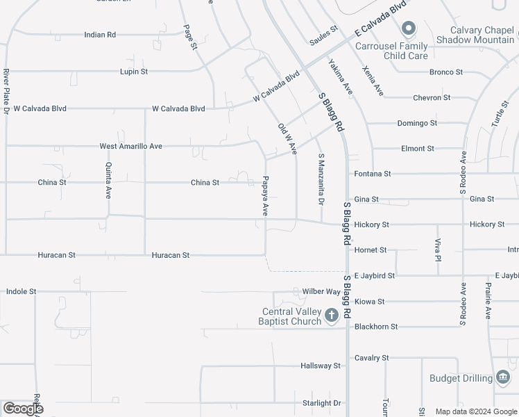 map of restaurants, bars, coffee shops, grocery stores, and more near West Hickory Street in Pahrump