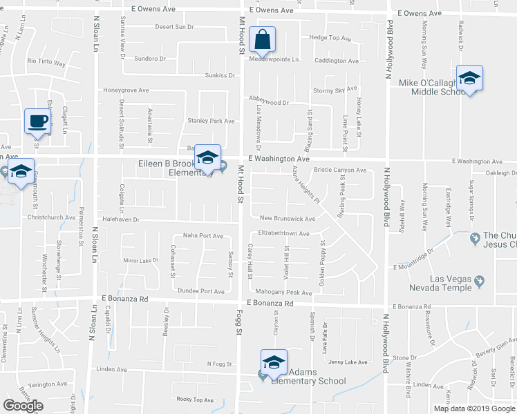map of restaurants, bars, coffee shops, grocery stores, and more near 6333 Adrock Court in Las Vegas