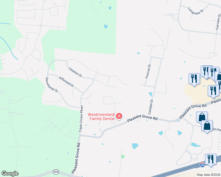 map of restaurants, bars, coffee shops, grocery stores, and more near 5120 Citation Court in Mt. Juliet