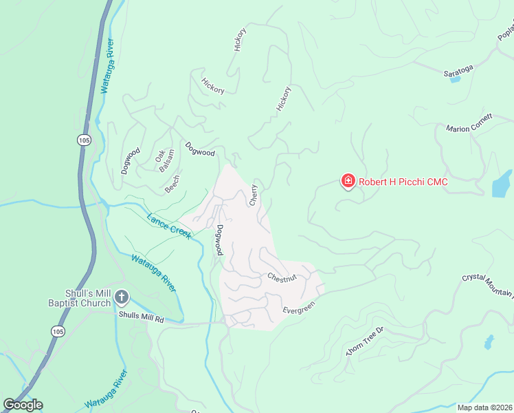 map of restaurants, bars, coffee shops, grocery stores, and more near 140 Holly Lane in Blowing Rock