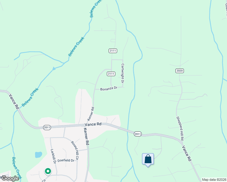 map of restaurants, bars, coffee shops, grocery stores, and more near 7124 Bonanza Drive in Kernersville
