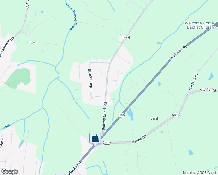 map of restaurants, bars, coffee shops, grocery stores, and more near 5305 Belews Creek Road in Walkertown