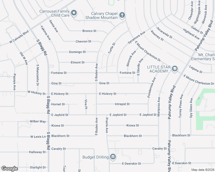 map of restaurants, bars, coffee shops, grocery stores, and more near 481 Gina Street in Pahrump