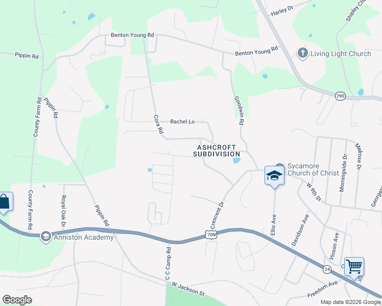 map of restaurants, bars, coffee shops, grocery stores, and more near 330 Petite Drive in Cookeville