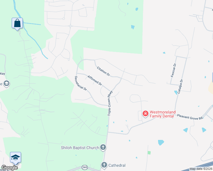 map of restaurants, bars, coffee shops, grocery stores, and more near 4028 Affirmed Drive in Mt. Juliet