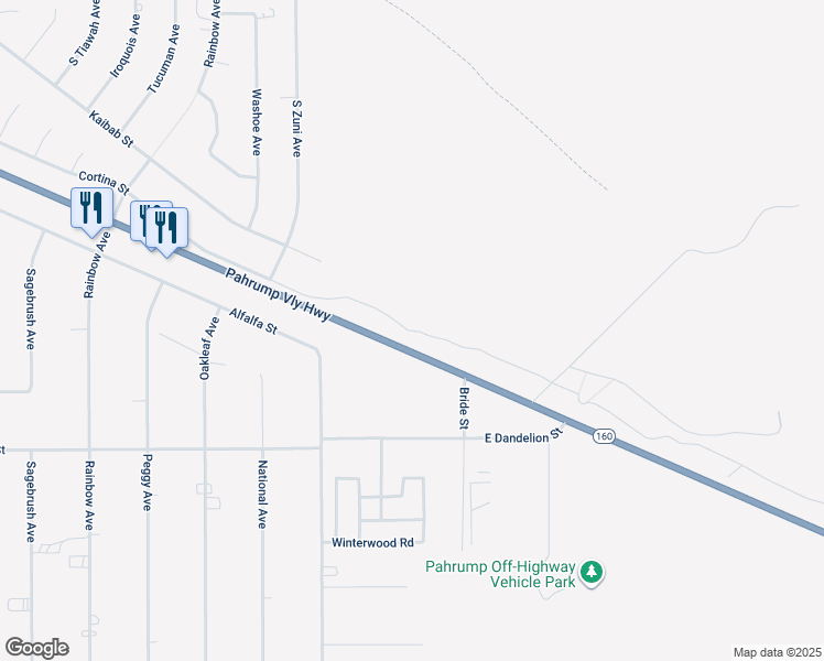 map of restaurants, bars, coffee shops, grocery stores, and more near East Cortina Street in Pahrump