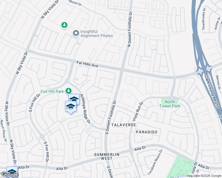 map of restaurants, bars, coffee shops, grocery stores, and more near 11815 Spadari Court in Las Vegas