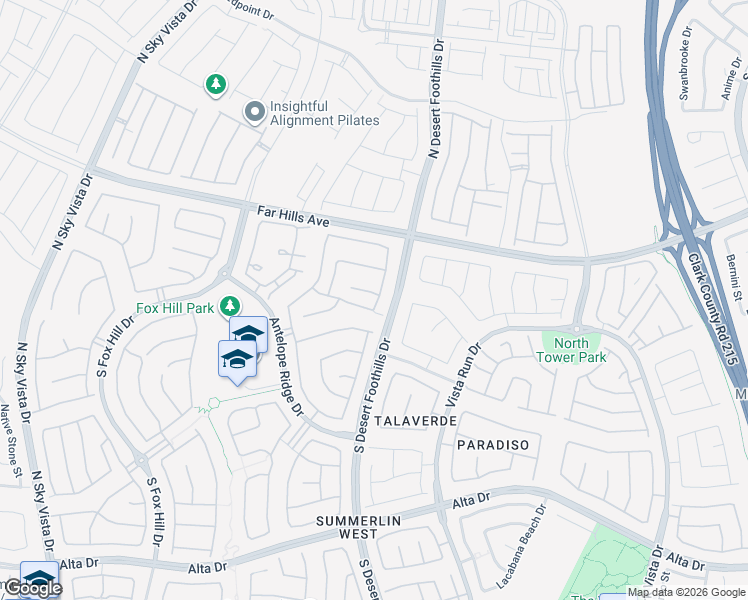 map of restaurants, bars, coffee shops, grocery stores, and more near 11815 Spadari Court in Las Vegas