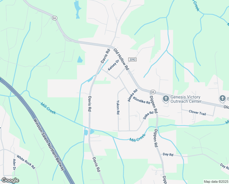 map of restaurants, bars, coffee shops, grocery stores, and more near 3260 Creason Circle in Walkertown