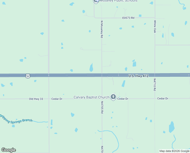map of restaurants, bars, coffee shops, grocery stores, and more near 4032 U.S. 59 in West Siloam Springs