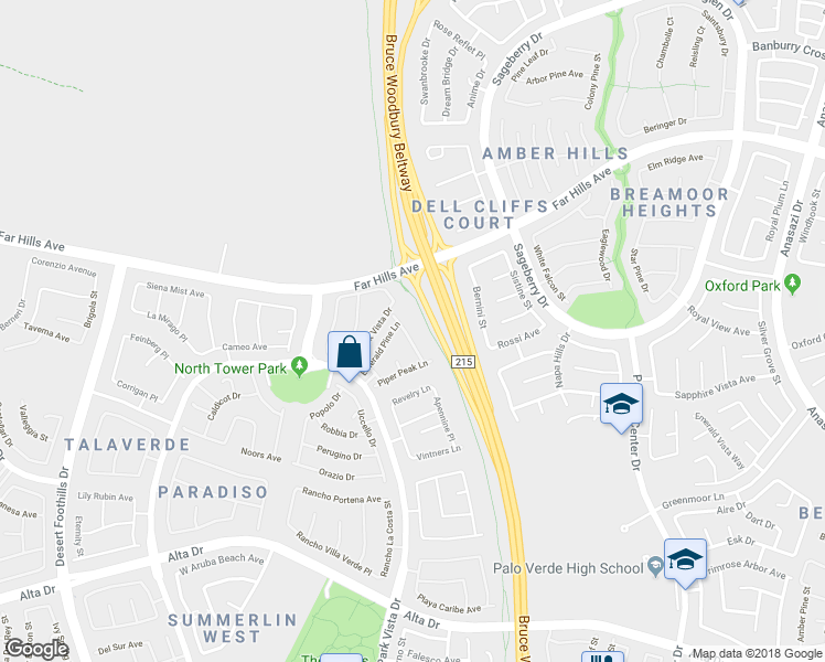 map of restaurants, bars, coffee shops, grocery stores, and more near 132 Pioneer Peak Place in Las Vegas