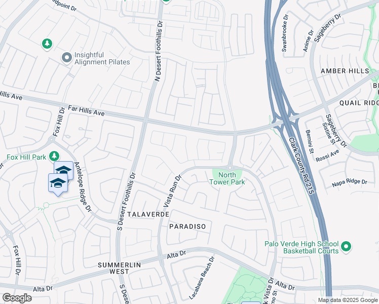 map of restaurants, bars, coffee shops, grocery stores, and more near 65 Chapman Heights Street in Las Vegas