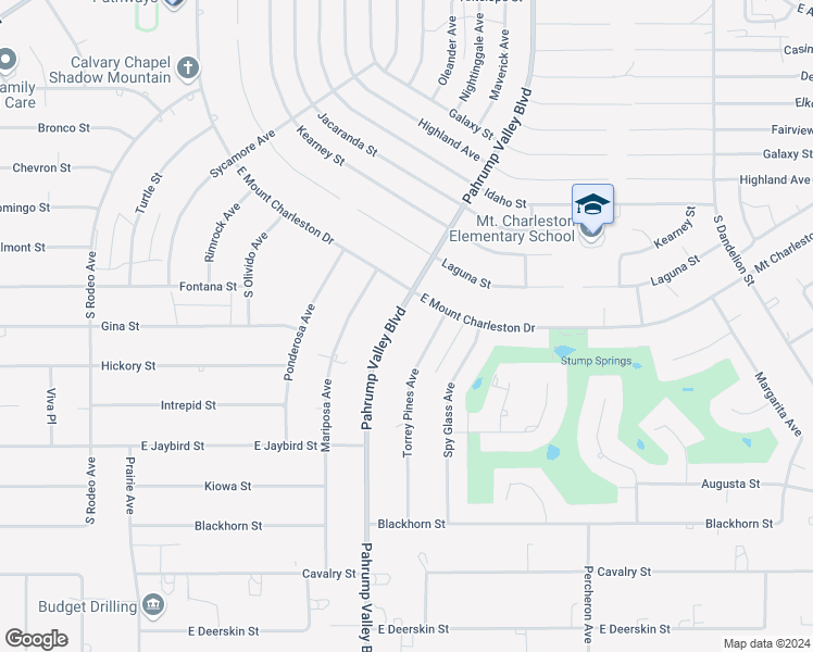map of restaurants, bars, coffee shops, grocery stores, and more near 2741 Pahrump Valley Boulevard in Pahrump
